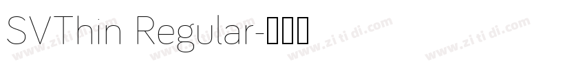 SVThin Regular字体转换
